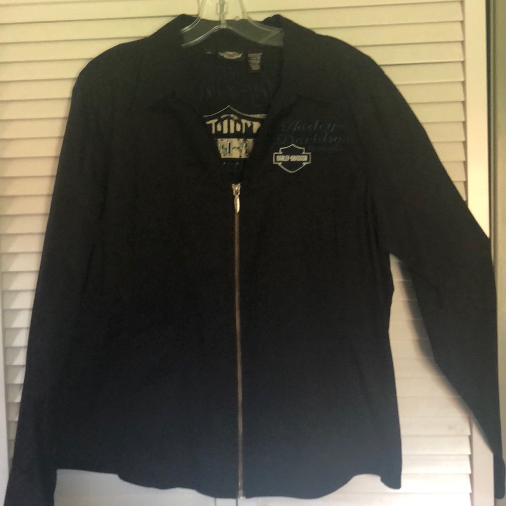 Harley Davidson long sleeve zipper shirt